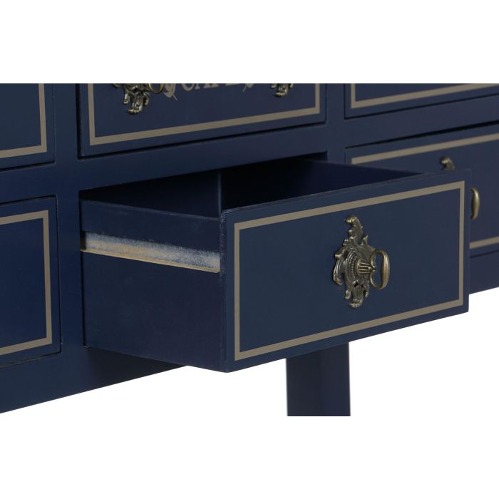Consola Home ESPRIT Marrón Azul marino Madera de Paulonia 103 x 35 x 80 cm 9 Consola Home ESPRIT Marrón Azul marino Madera de Paulonia 103 x 35 x 80 cm 9