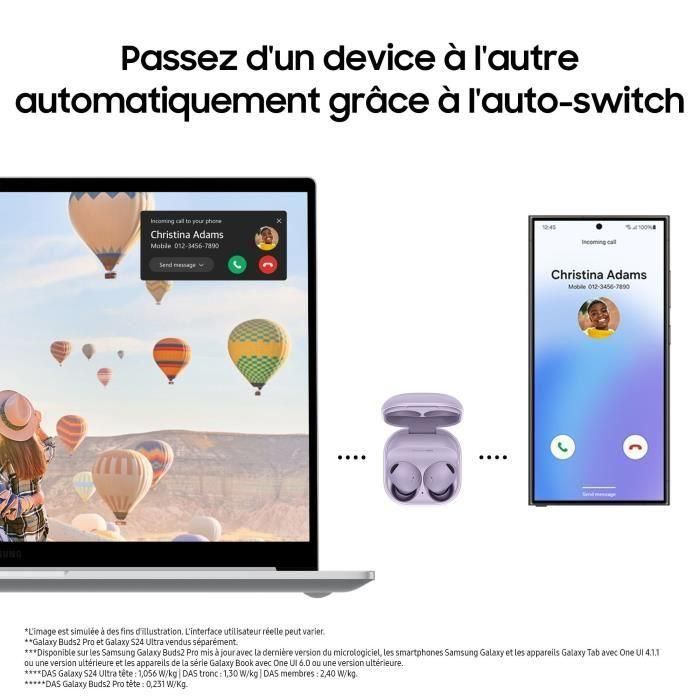 Portátil Samsung Galaxy Book4 de 15,6 pulgadas, Intel Core i5U, 8 GB de RAM, SSD de 256 GB, gráficos Intel, AZERTY, color gris. 5