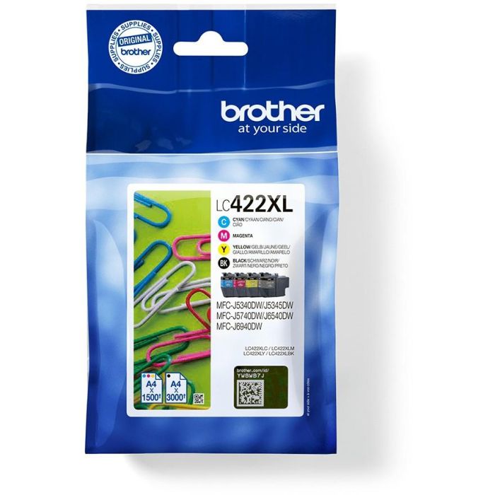 Brother Mfc-J5340Dw-J6540Dw-J5740Dw-J6940Dw-J5340Dwe-J6540Dwe Tinta Bk-C-M-Y Pack 4 Colores Rendimiento 3.000+1.500X3 0 Brother Mfc-J5340Dw-J6540Dw-J5740Dw-J6940Dw-J5340Dwe-J6540Dwe Tinta Bk-C-M-Y Pack 4 Colores Rendimiento 3.000+1.500X3 0