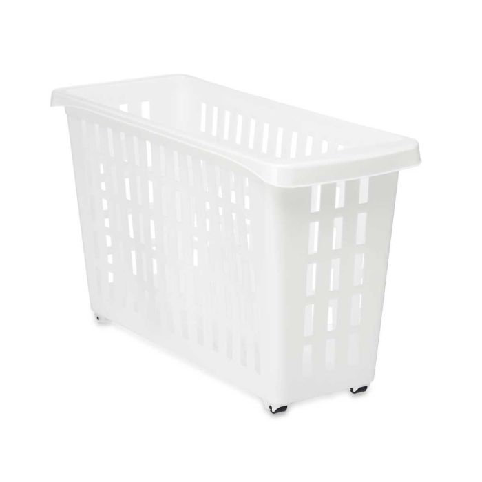 Organizador plástico para armario con ruedas, blanco Kipit 17.5x26x46 cm (12 Unidades) 1