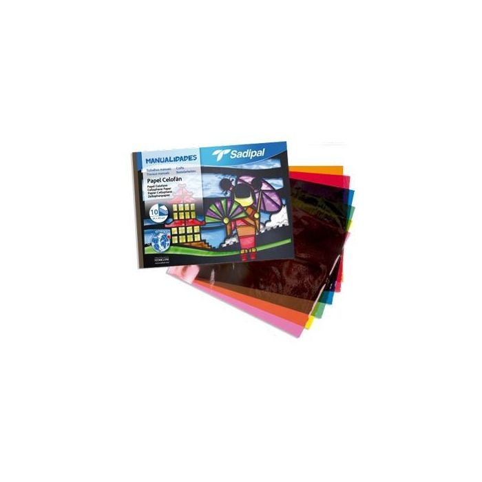 Sadipal Bloc De Manualidades Papel Celofán 10 Hojas 32x24 cm Colores Surtidos Sadipal Bloc De Manualidades Papel Celofán 10 Hojas 32x24 cm Colores Surtidos
