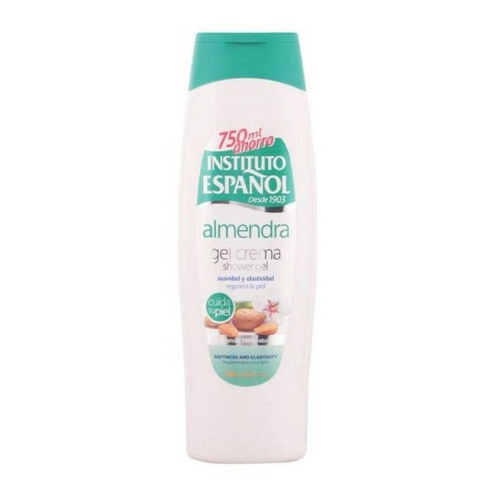 Instituto Español Gel Crema de Ducha Almendras 100% Natural, Limpieza Delicada, Hidratante y Nutritivo 750 ml