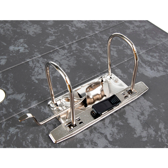 Liderpapel Archivador de Palanca A4 Cartón Forrado Negro Lomo 80mm Compresor Metálico 5