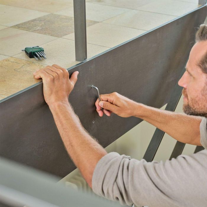 Bosch BOS4053423254112 Juego de Llaves Torx de 9 Piezas TX8-TX40, Acero S2, Lado Largo, Antióxido con Barra de Almacenamiento 3