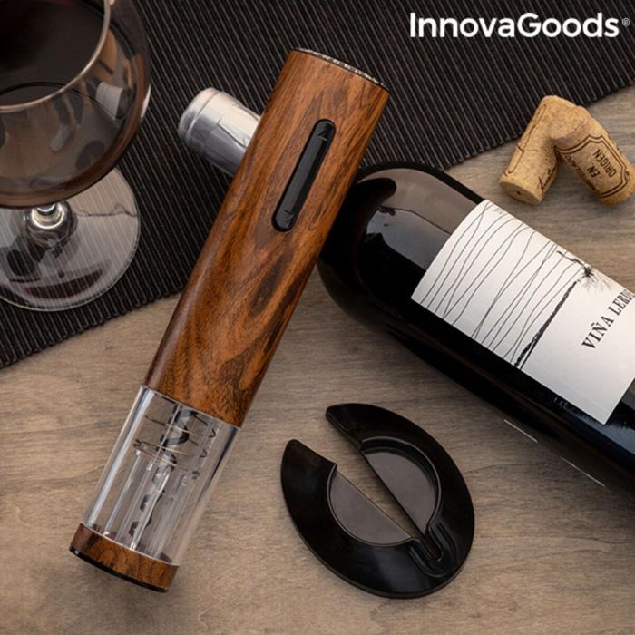 Sacacorchos Automático Recargable Efecto Madera Corkout InnovaGoods 2