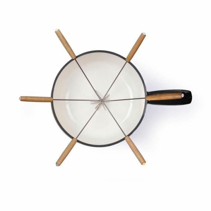 Livoo MEN426N Juego de Fondue Tradicional 2.6L para 6 Personas en Hierro Fundido Esmaltado 5