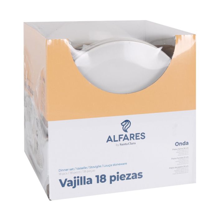 Vajilla Onda 18 Piezas Ivory Brillo Redonda - Santa Clara (2 Unidades) 5 Vajilla Onda 18 Piezas Ivory Brillo Redonda - Santa Clara (2 Unidades) 5