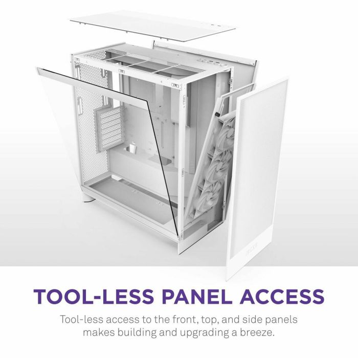 NZXT CM-H72FW-01 H7 Flow - Caja Semitorre de PC ATX/Micro-ATX/Mini-ITX, Blanco 1