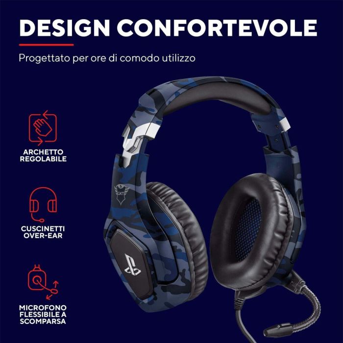 Auriculares Trust GXT 488 Forze PS4 Azul 22 Auriculares Trust GXT 488 Forze PS4 Azul 22