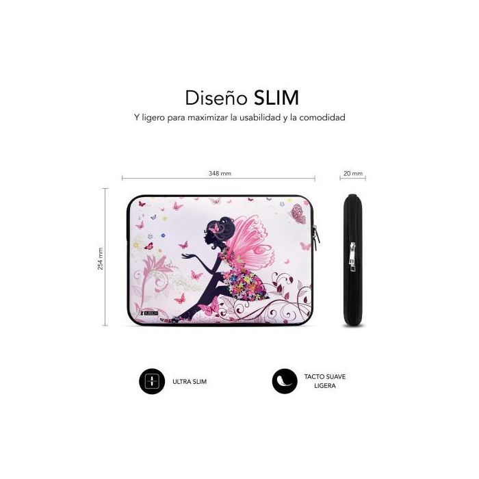 Funda para Portátil Subblim Hada Multicolor 3