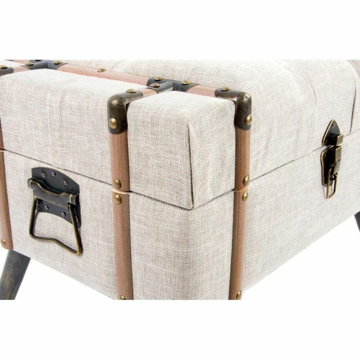 Banqueta DKD Home Decor Negro Beige Madera Madera MDF 62 x 42 x 43 cm 1 Banqueta DKD Home Decor Negro Beige Madera Madera MDF 62 x 42 x 43 cm 1