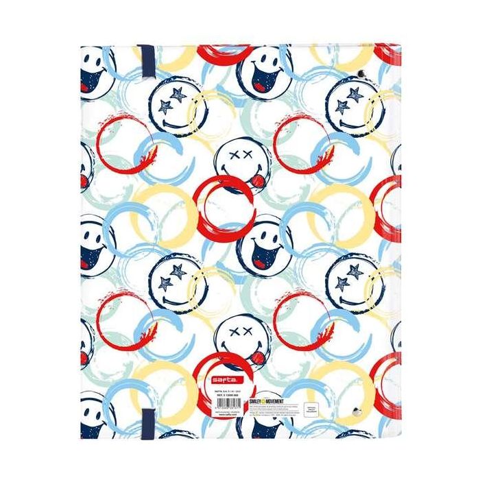 Carpeta de anillas Smiley 512090666 Multicolor (27 x 32 x 3.5 cm) 1