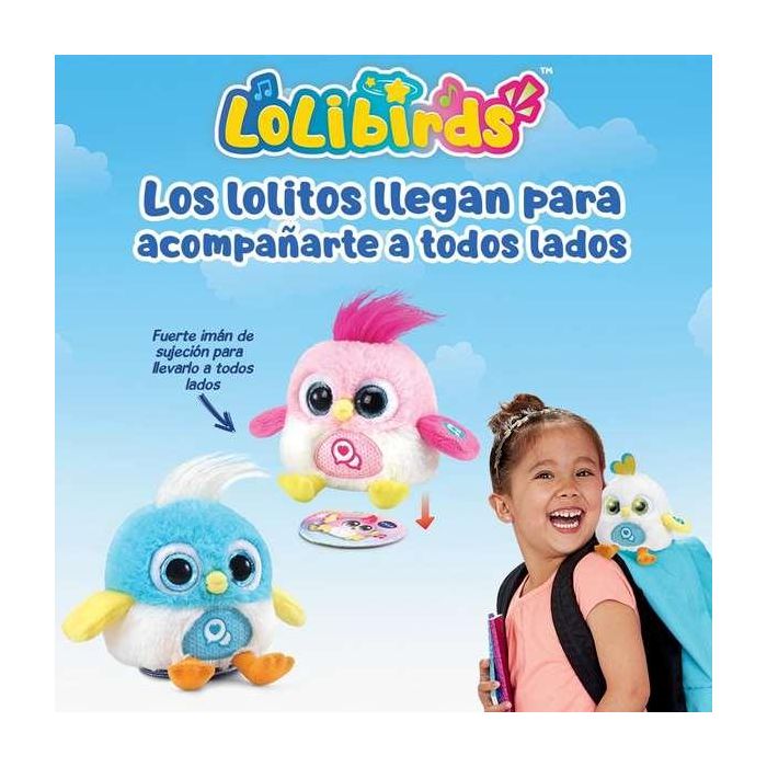 Peluche interactivo lolibirds lolito azul con voz y grabadora. 17,5x11,6x19,1 cm 4