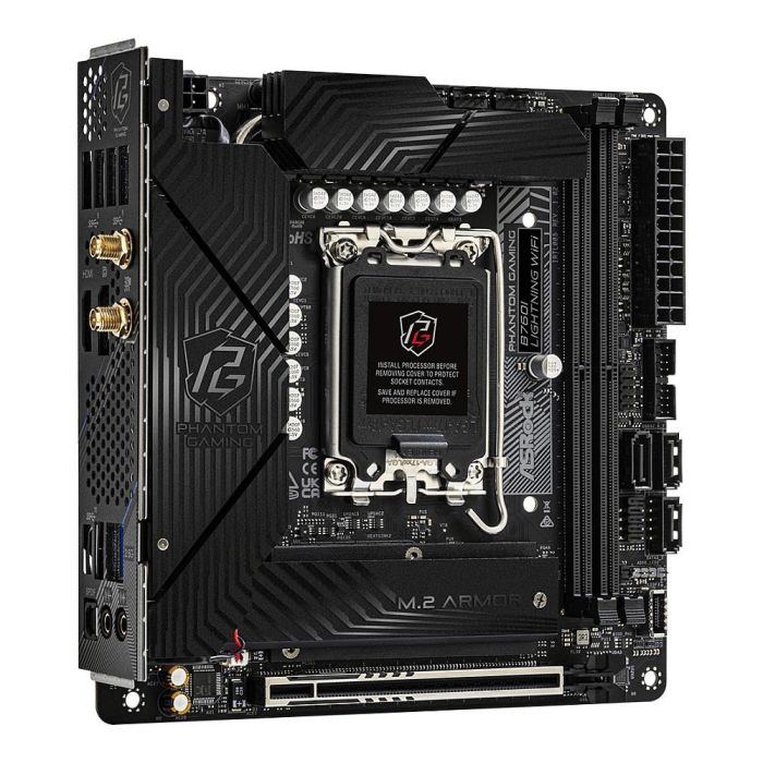 ASRock B760I Lightning WiFi Placa Base Intel LGA 1700 Mini ITX DDR5 Retail con WiFi 6E y Ethernet 2.5GbE 3