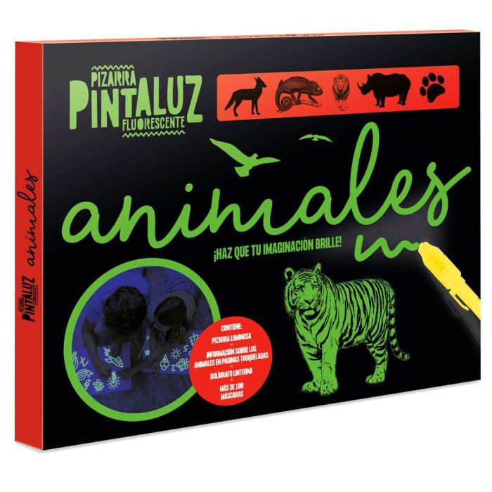 Juego Imagiland Pizarra Pintaluz Fluorescente Animales