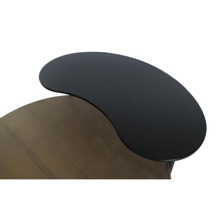 DKD Home Decor Mesa Centro Moderno Negro Marron 90 x 61 x 118 cm Metal MDF Marmol 4