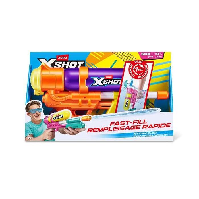 Pistola de agua x-shot retro 80's super splash, carga rápida 22x40x7,6cm - modelos surtidos 5 Pistola de agua x-shot retro 80's super splash, carga rápida 22x40x7,6cm - modelos surtidos 5