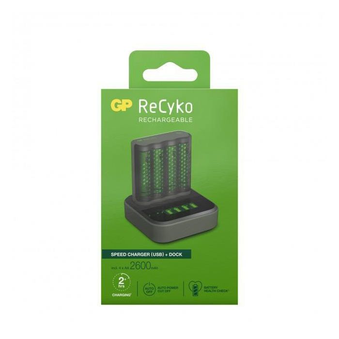 GP GP ReCyko Speed Charger M451 with Charging Dock D451, incl. NiMH AA 2600mAh 0 GP GP ReCyko Speed Charger M451 with Charging Dock D451, incl. NiMH AA 2600mAh 0