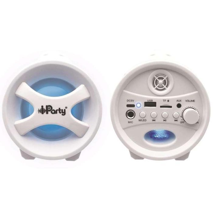 Altavoz inalámbrico con efectos luminosos y doble disco. microfono con cable extraíble. 30x16x17cm 3 Altavoz inalámbrico con efectos luminosos y doble disco. microfono con cable extraíble. 30x16x17cm 3
