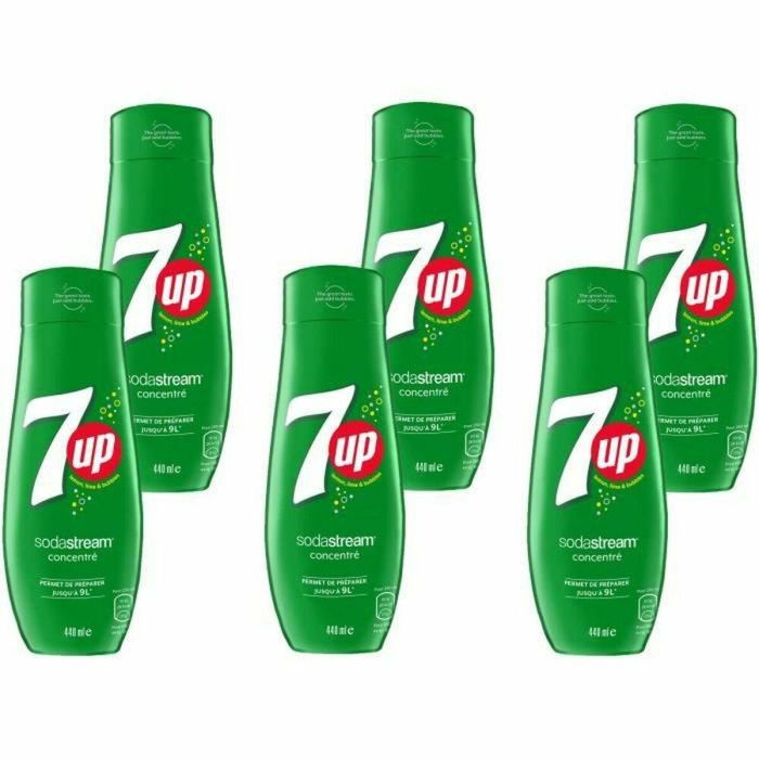 Sodastream Concentrado de Bebida Refrescante Sabor 7UP, Botella de 440ml, Lote de 6 Unidades para Máquinas de Sodastream