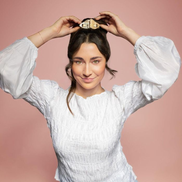 Invisibobble EVERCLAW Talla S Pinza para el Cabello con Acabado Mate y Mármol Brillo 1 Unidad 1