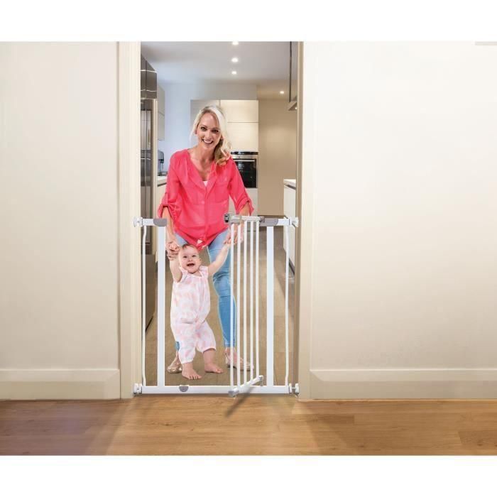 Barrera de seguridad - DREAMBABY - AVA - Montada a presión - 61-68 x 76 cm - Doble cierre - Blanco 2 Barrera de seguridad - DREAMBABY - AVA - Montada a presión - 61-68 x 76 cm - Doble cierre - Blanco 2