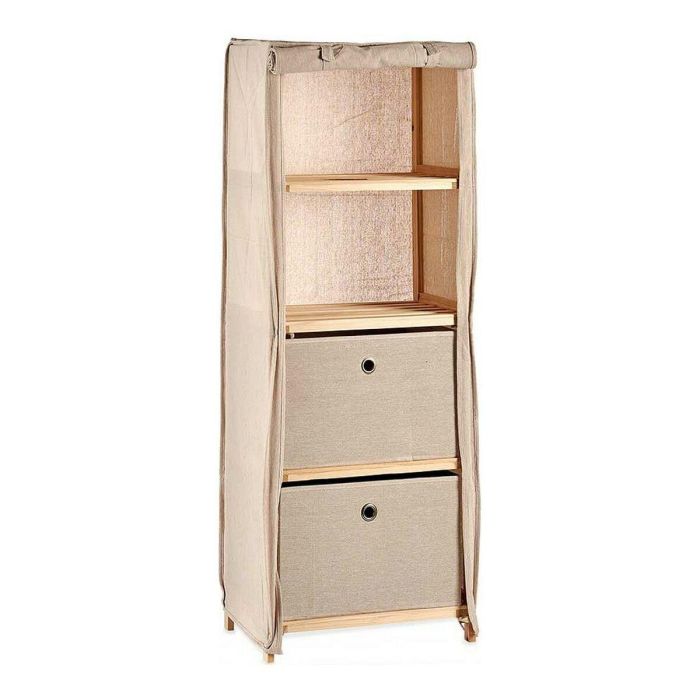 Estanteria Tela 2 Cajones Natural Kipit 28X113CM (3 Unidades) Estanteria Tela 2 Cajones Natural Kipit 28X113CM (3 Unidades)