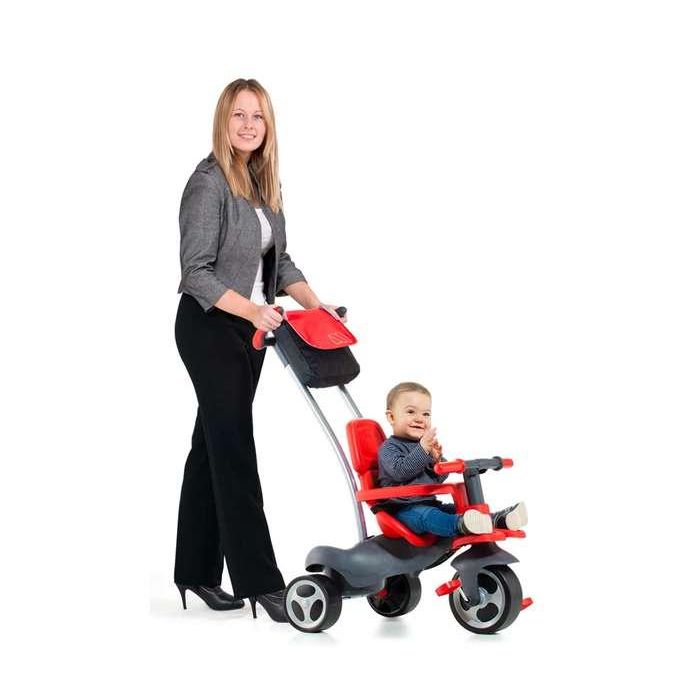 Molto Triciclo Urban Trike Rojo con Palo, Cinturón de Seguridad, Bolsa, Ruedas de Goma y 98 cm - Edad Mínima 10 Meses 19