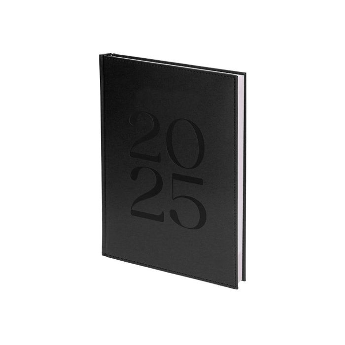 Agenda Encuadernada Liderpapel Creta 170x240 mm 2025 Dia Pagina Color Negro Papel 70 gr 3