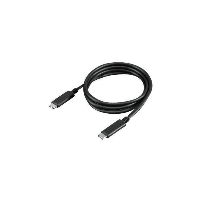 Lenovo USB-C cable, 1 meter length, 10Gbps data rate, 20V/5A power delivery, suitable for laptops and monitors. Lenovo USB-C cable, 1 meter length, 10Gbps data rate, 20V/5A power delivery, suitable for laptops and monitors.