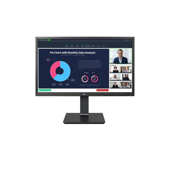 LG Monitor Profesional 24BP75CP-B 23.8" Full HD IPS Webcam USB-C Regulable en Altura Negro