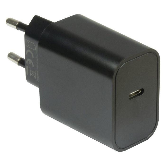 Inter-Tech Cargador USB-C 20W PD-2020 Negro Carga Rápida PD/QC 3.0 2