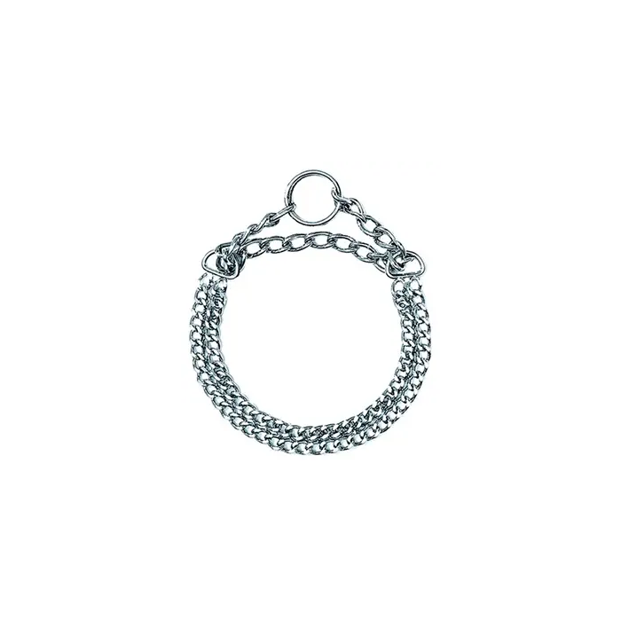 Freedog Collar Estrangulador Doble Cadena 2,5 mm X 65 cm