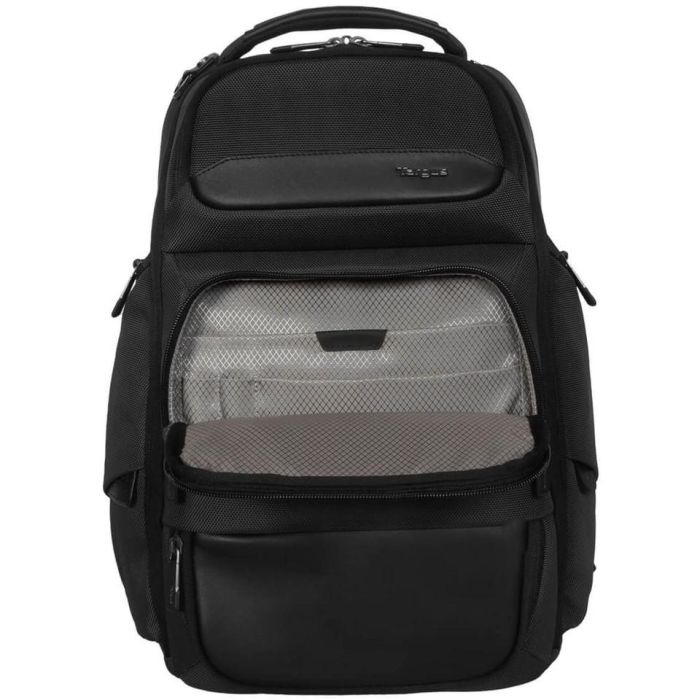 Targus HeritageLuxe Mochila de viaje para portátil 15-16 pulgadas Hombre Poliéster Negra con RFID y ventilación posterior 19
