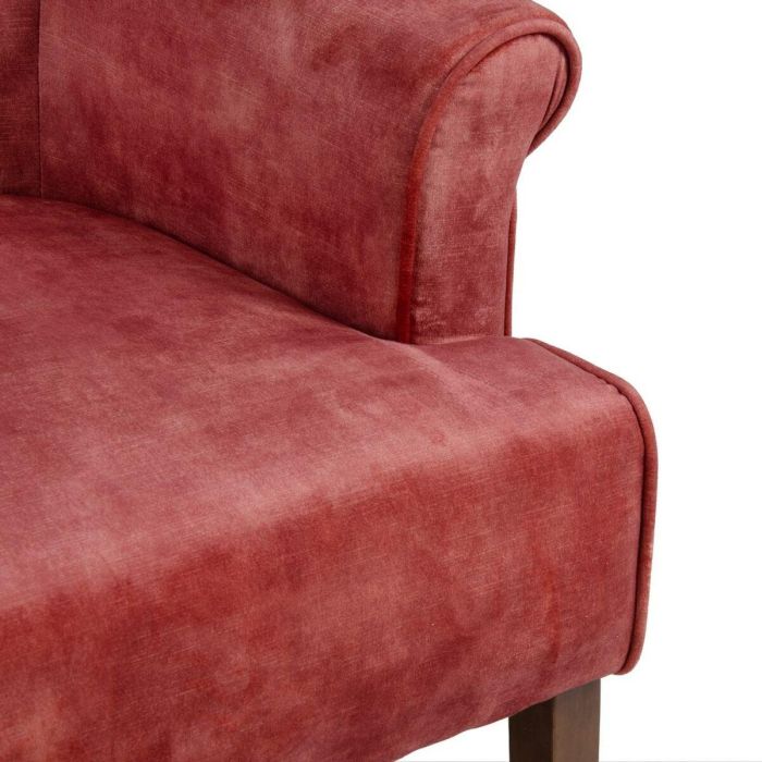 Sillón 77 x 64 x 88 cm Tejido Sintético Madera Rojo Oscuro 5