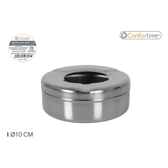 Cenicero de agua en acero, 10 cm - Confortime (24 Unidades)