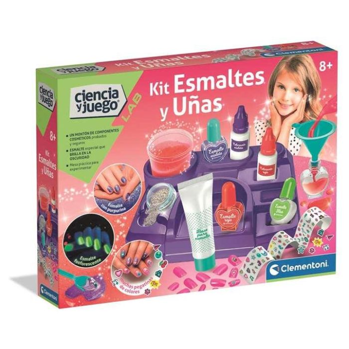 Clementoni Juego de Creación de Esmaltes y Uñas para Niños - Kit DIY Colores Personalizados - Edad 8+ Años - Medidas: 37x28,1x6,5 cm Clementoni Juego de Creación de Esmaltes y Uñas para Niños - Kit DIY Colores Personalizados - Edad 8+ Años - Medidas: 37x28,1x6,5 cm