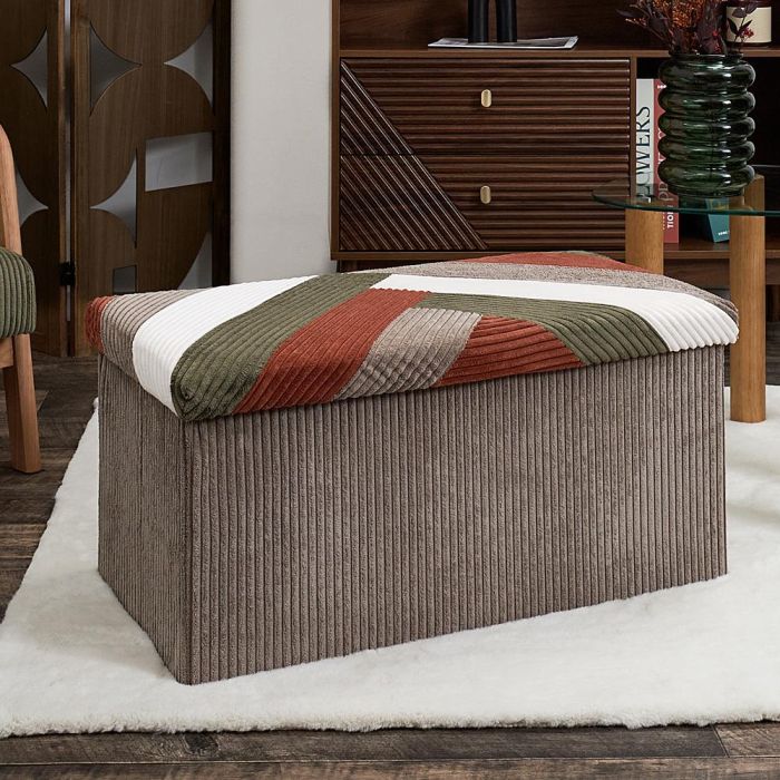 Banco-Puf Plegable Scott Patch Home Deco Factory 1 Banco-Puf Plegable Scott Patch Home Deco Factory 1