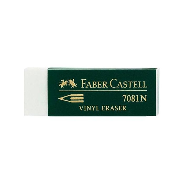 Faber Castell Goma De Borrar 7081 N Blanco -En Blister De 2