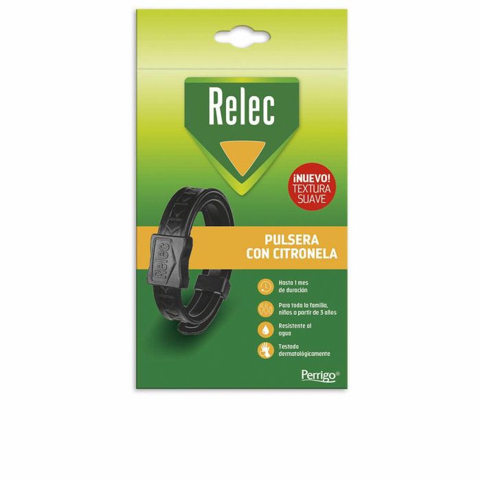 Relec Pulsera Antimosquitos Con Cintronela Adulto Negra