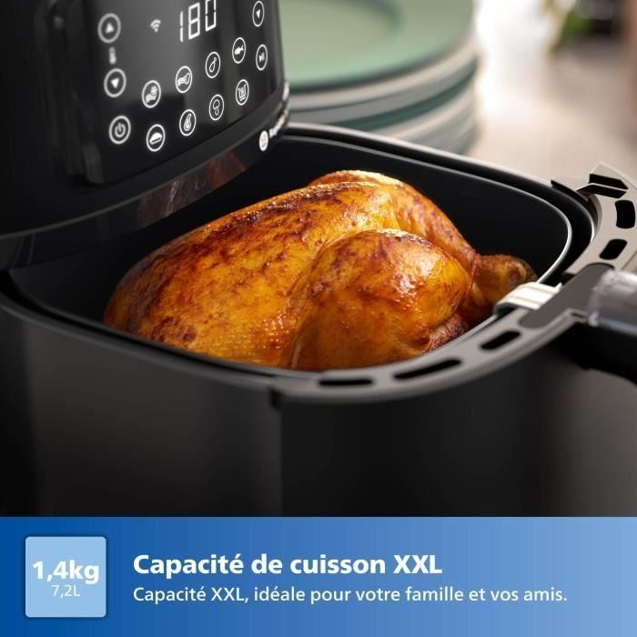 Freidora sin aceite - PHILIPS - Connected Airfryer XXL HD9285/96 Serie 5000 - 7,2L - 6 personas - 16 presintonías - Negra 3