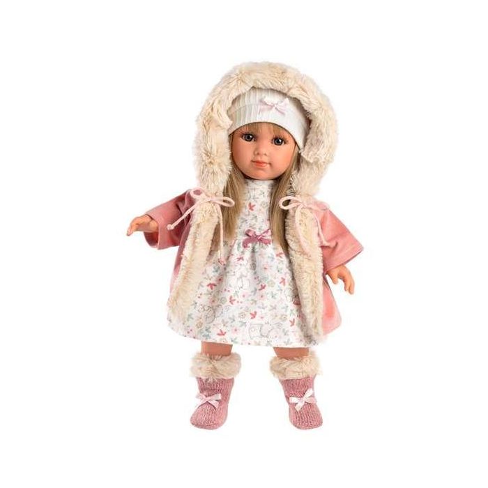 Muñeca elena con vestido flores, abrigo rosa con gorro y calcetas de pelo. 35 cm cuerpo vinilo 5 Muñeca elena con vestido flores, abrigo rosa con gorro y calcetas de pelo. 35 cm cuerpo vinilo 5