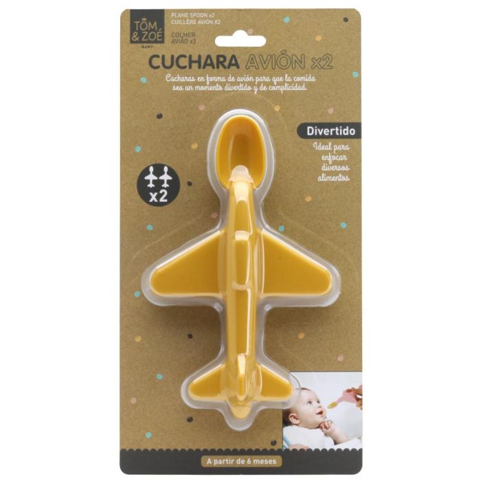 Tom et Zoe Juego de 2 Cucharas Avión Puericultura 1