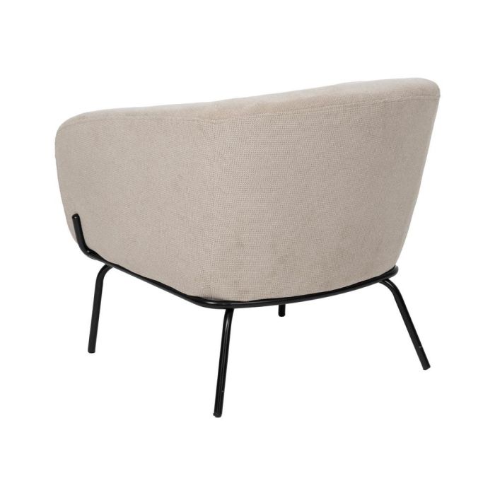 Sillón Beige Tejido-Metal 77 X 72 X 68 cm