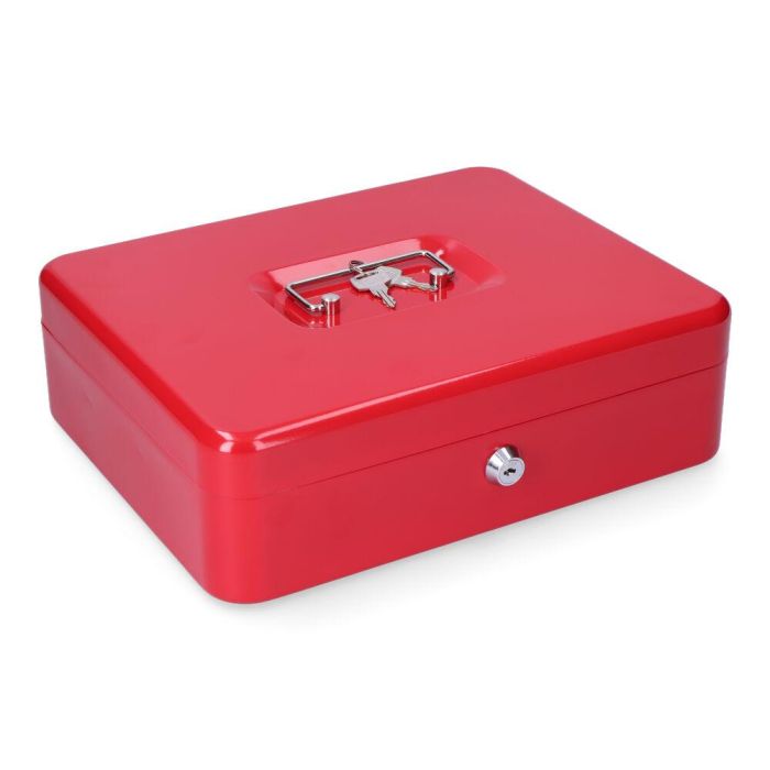 Micel Caja de caudales Cfc09 300x240x90mm rojo con bandeja y asa para transporte Micel Caja de caudales Cfc09 300x240x90mm rojo con bandeja y asa para transporte