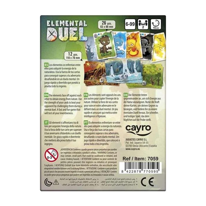 Juego cartas elemental duel 11x15x3 1 Juego cartas elemental duel 11x15x3 1