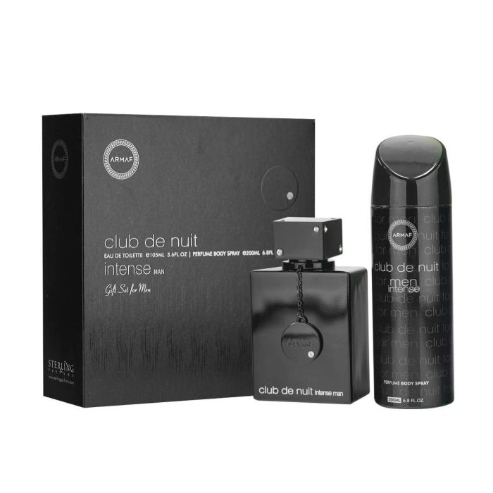 Armaf Club de Nuit Intense Man Eau de Toilette 200ml Vaporizador + Spray Corporal Perfumado 200ml Vaporizador para Hombre con Estuche