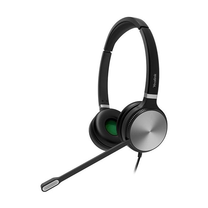 Yealink YHS36 Auriculares Binaurales cableados QD a RJ14 con Cancelación de Ruido para Oficina/Centro de llamadas