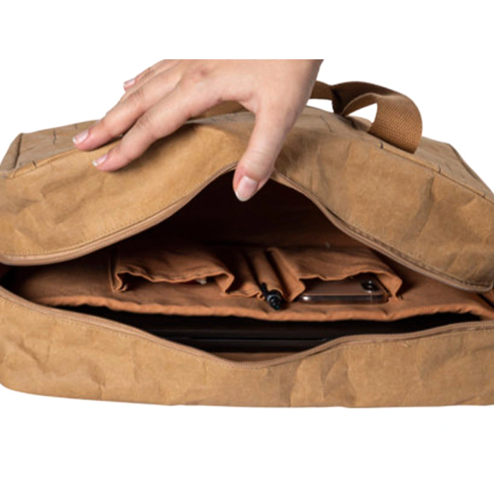 Exacompta Maletín Eterneco para Portátil 15" Imitación Cuero Vegetal Marrón 40x29x13 cm 3