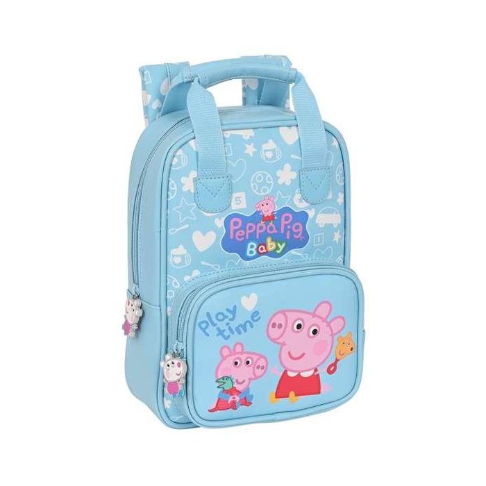 Mochila Infantil Peppa Pig Baby Azul claro (20 x 28 x 8 cm) 4 Mochila Infantil Peppa Pig Baby Azul claro (20 x 28 x 8 cm) 4